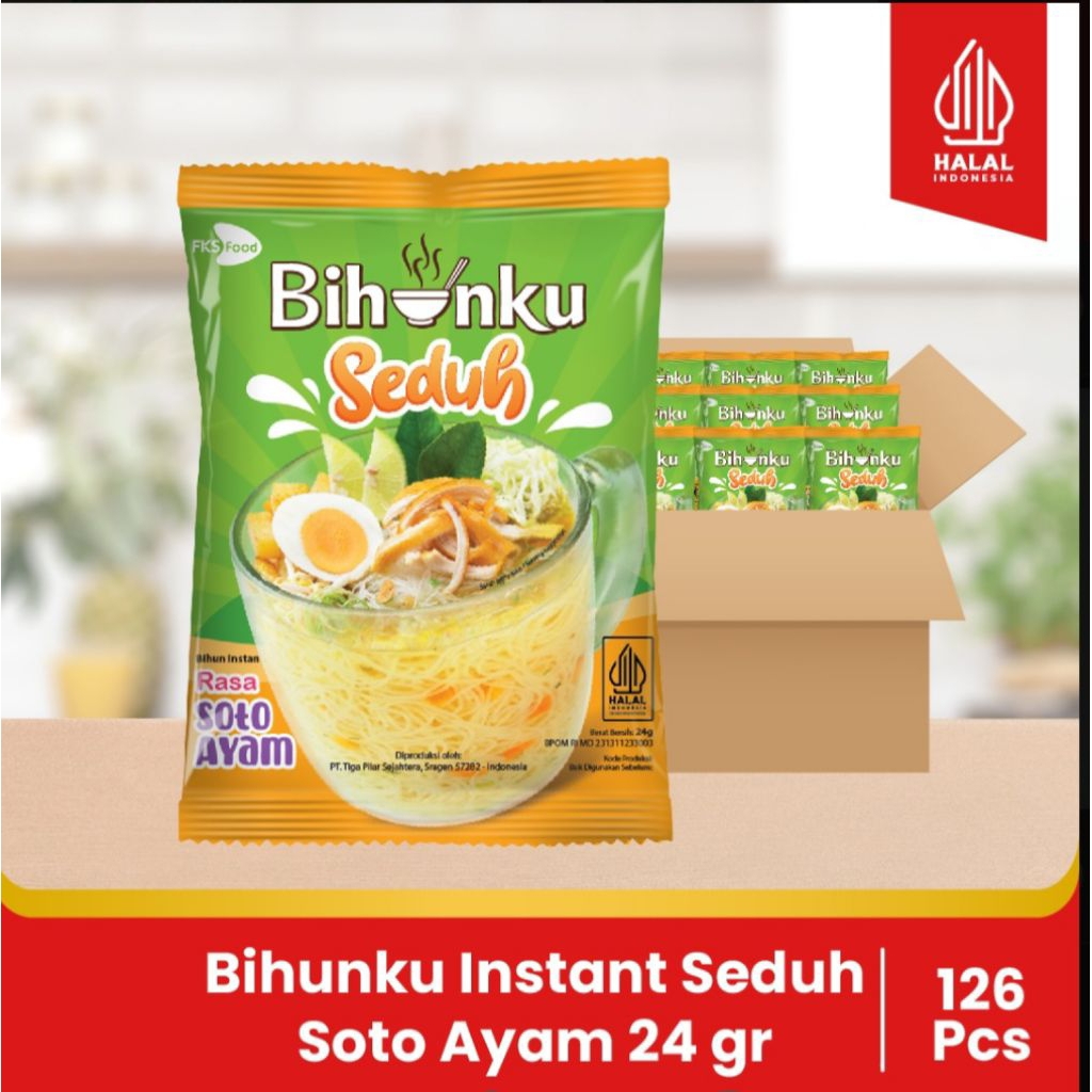 

Bihunku Instant - Seduh Soto - 1 Karton - 120 Pcs - 24gr