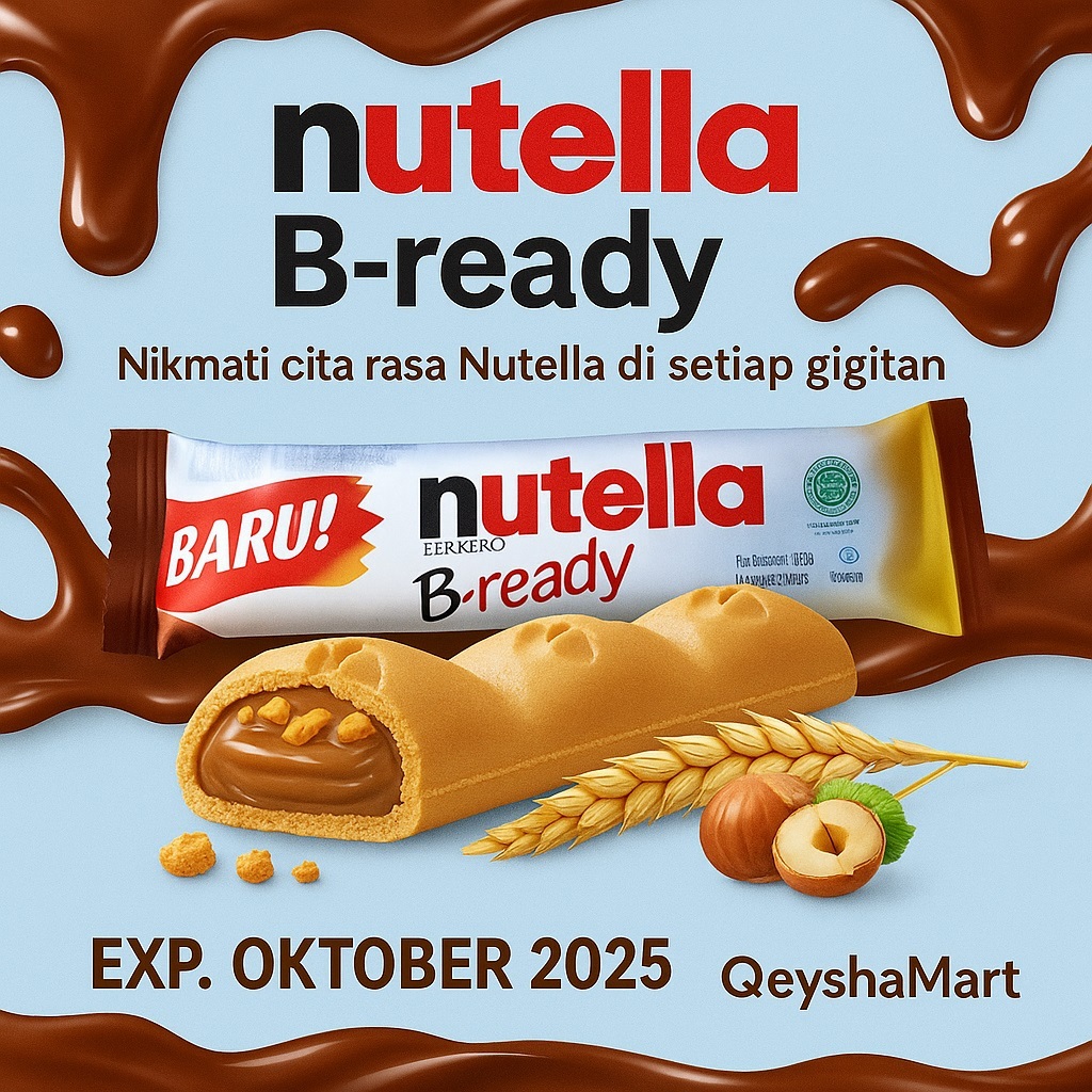 

Nutella B-Ready Ferrero Biskuit Wafer Halal - 1 Pcs | EXP OKTOBER 2025