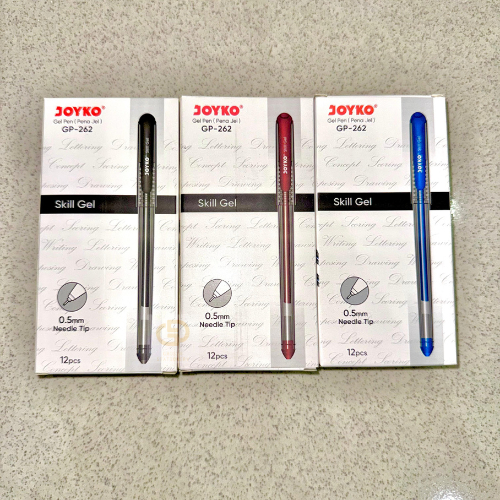 

(1 LUSIN / 12 PCS) Gel Pen / Pulpen / Pena Joyko GP-262 / Skill Gel/ 0.5 mm