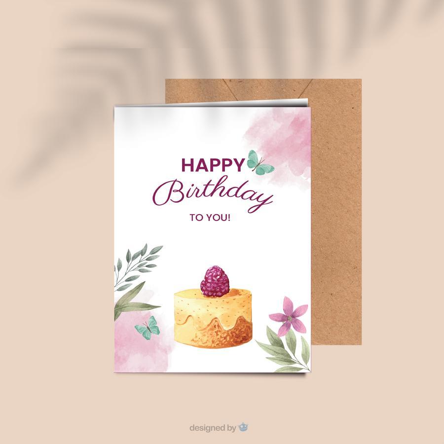 Kartu Ucapan Lipat Happy Birthday Dan Amplop