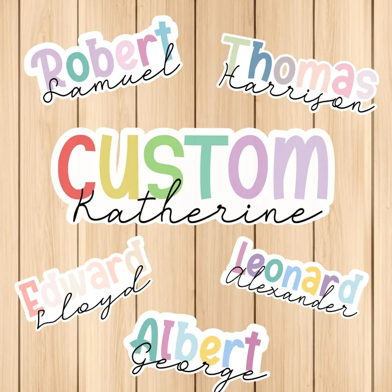 

Custom sticker Nama label