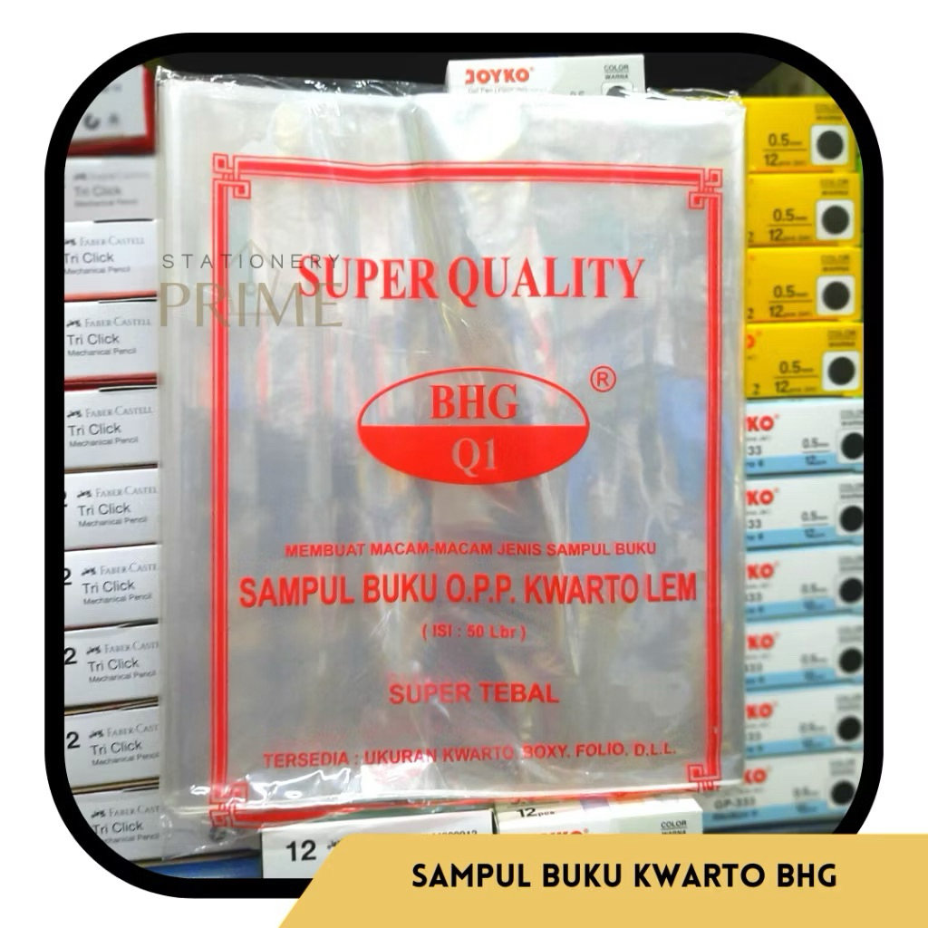 

Sampul Buku Plastik Kwarto BHG isi 10 Lembar