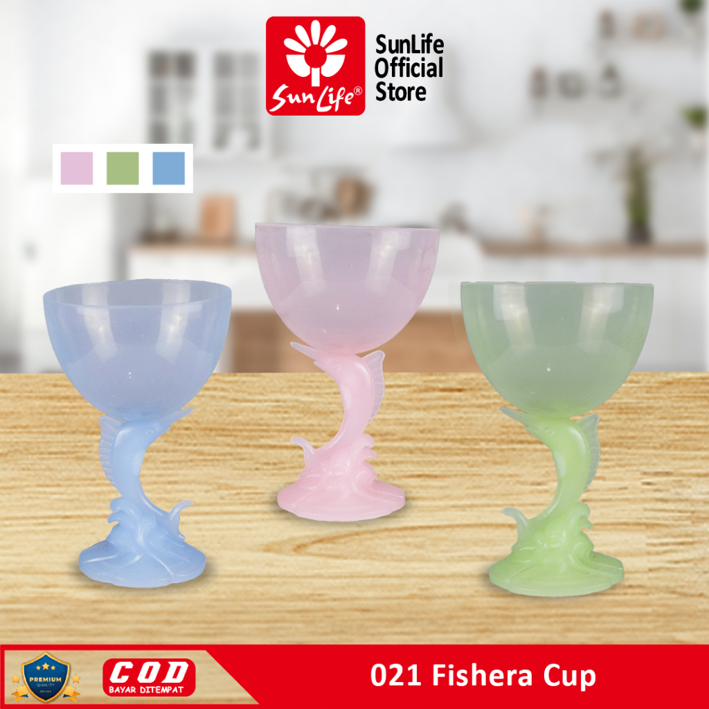 SunLife Fishera Cup Gelas Minum Plastik Unik SNL-021