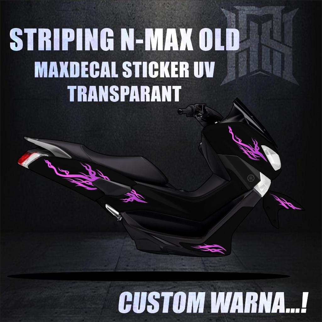 STRIPING LIVERY NMAX OLD STIKER TRANSPARANT UV MAXDECAL