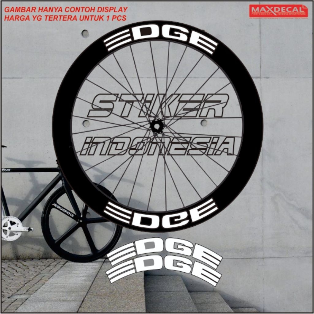 stiker velg sepeda 700c sticker rims sepeda fixie roadbike EDGE