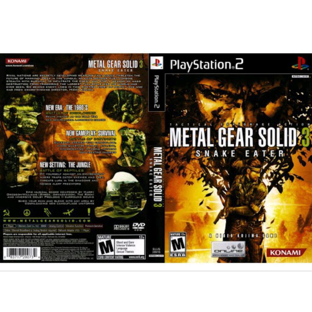 Kaset DVD Game Metal Gear Solid 3 - Kaset game ps 2 - Kaset game ps2 original - Kaset DVD Game ps2 -