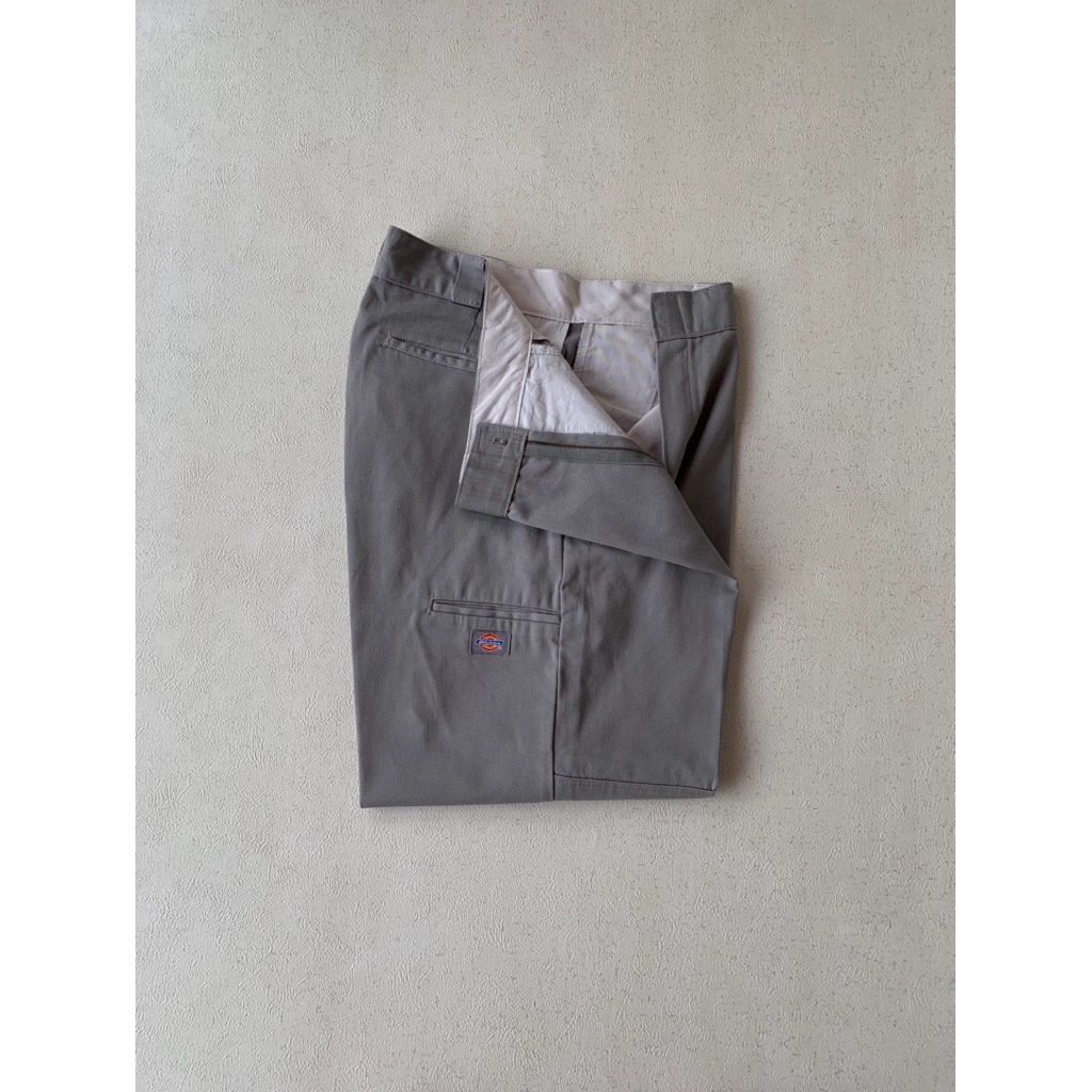DICKIES - 85283 LOOSE FIT DOUBLE KNEE PANTS SILVER SIZE 34