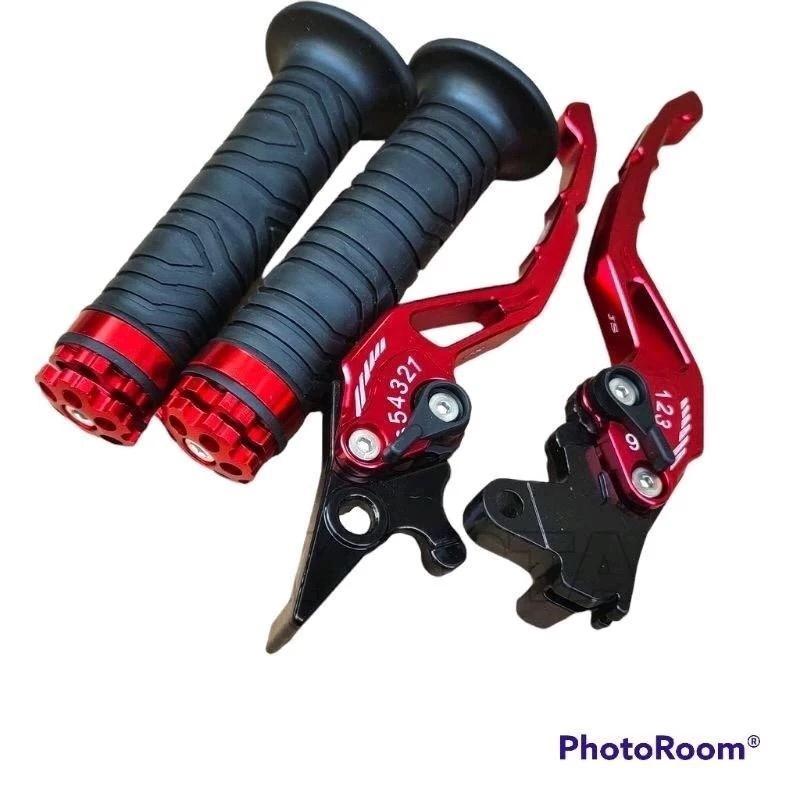 Paketan Handle rem full cnc+grip jalu stang beat karbu /beat FI 2012-2013/ beat pop non cbs / beat e