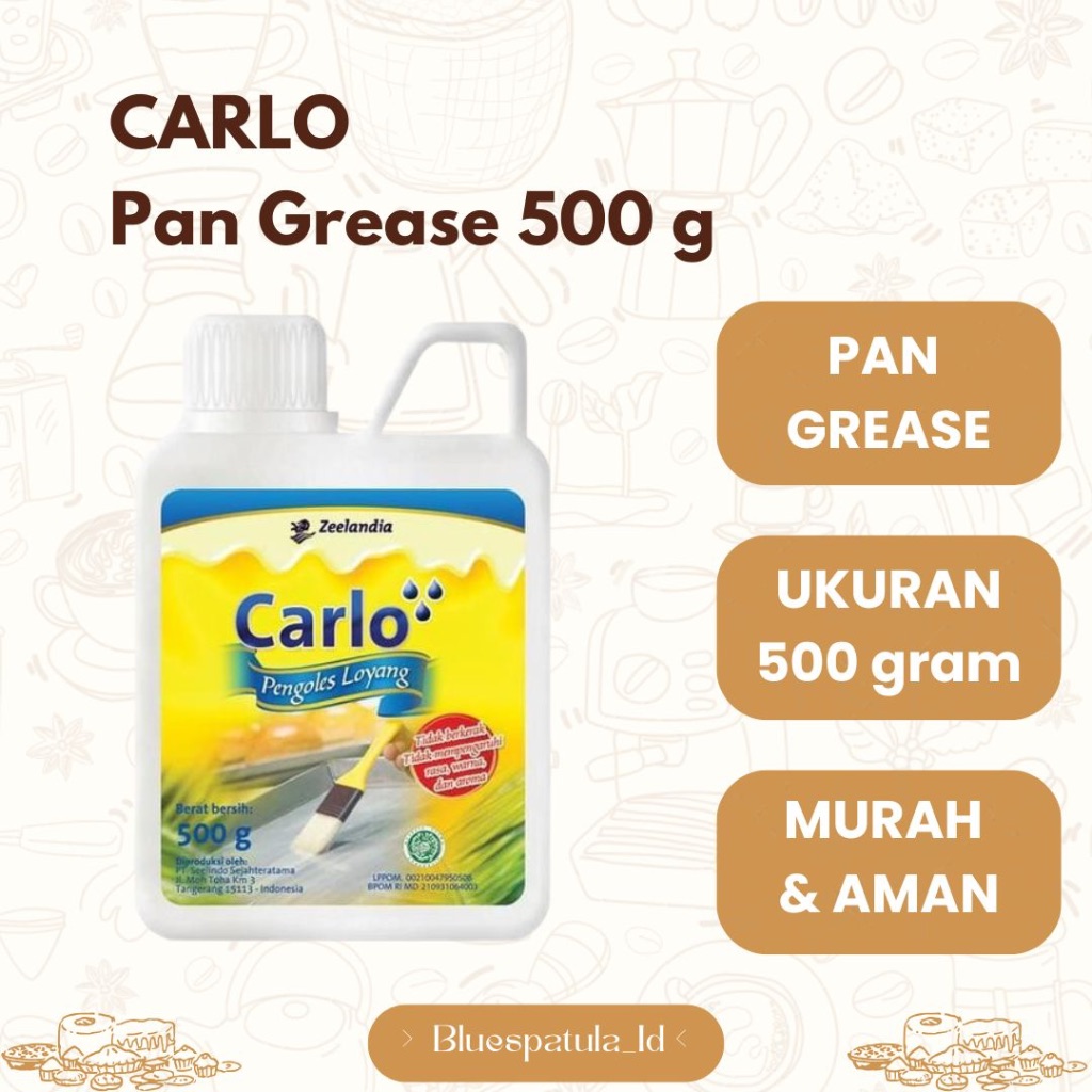 

Carlo Pan Grease 500GR/ Olesan Anti Lengklet Loyangn Carlo