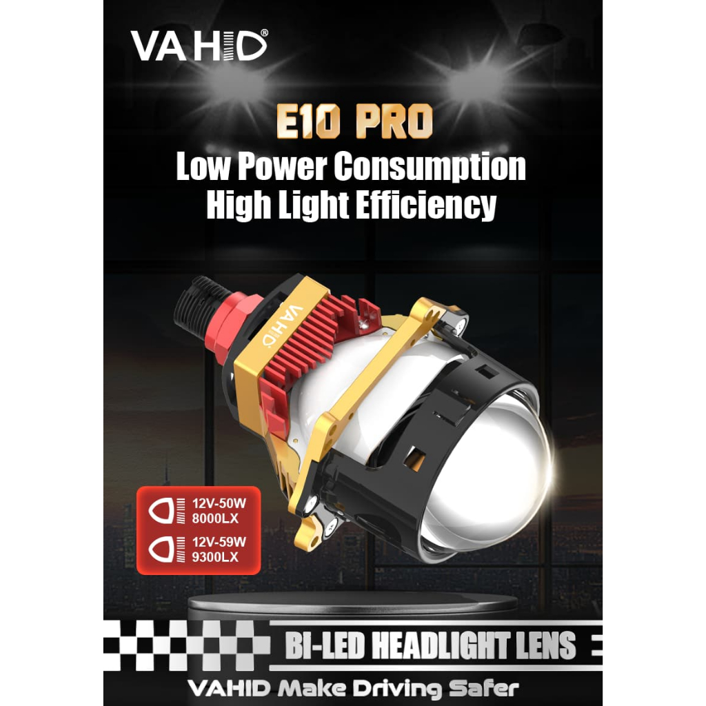 E10 Pro - Lampu Biled Projector Semi Laser 3 inch Vahid E10 Pro 60 Watt | Premium 3.0" LED Projector