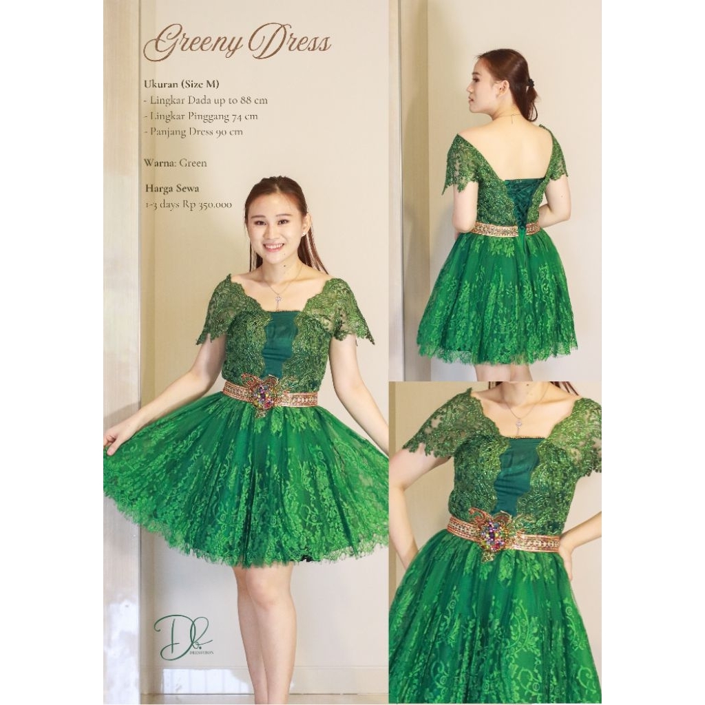 (SEWA/RENT) Greeny Dress - Dress Pesta - Dress Prewedding