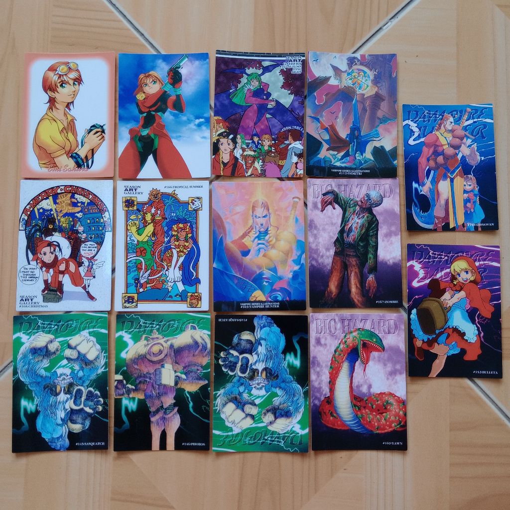 kartu capcom world 97/98 vintage 1997/98 bandai original japan carddass masters