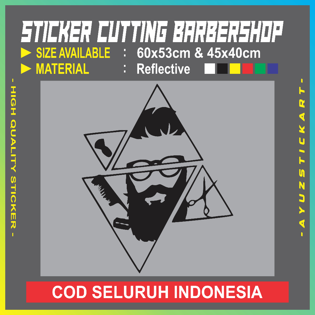 Sticker Dinding Barbershop / Sticker Dinding Rumah Toko / Sticker Kaca Jendela Barbershop / Sticker 