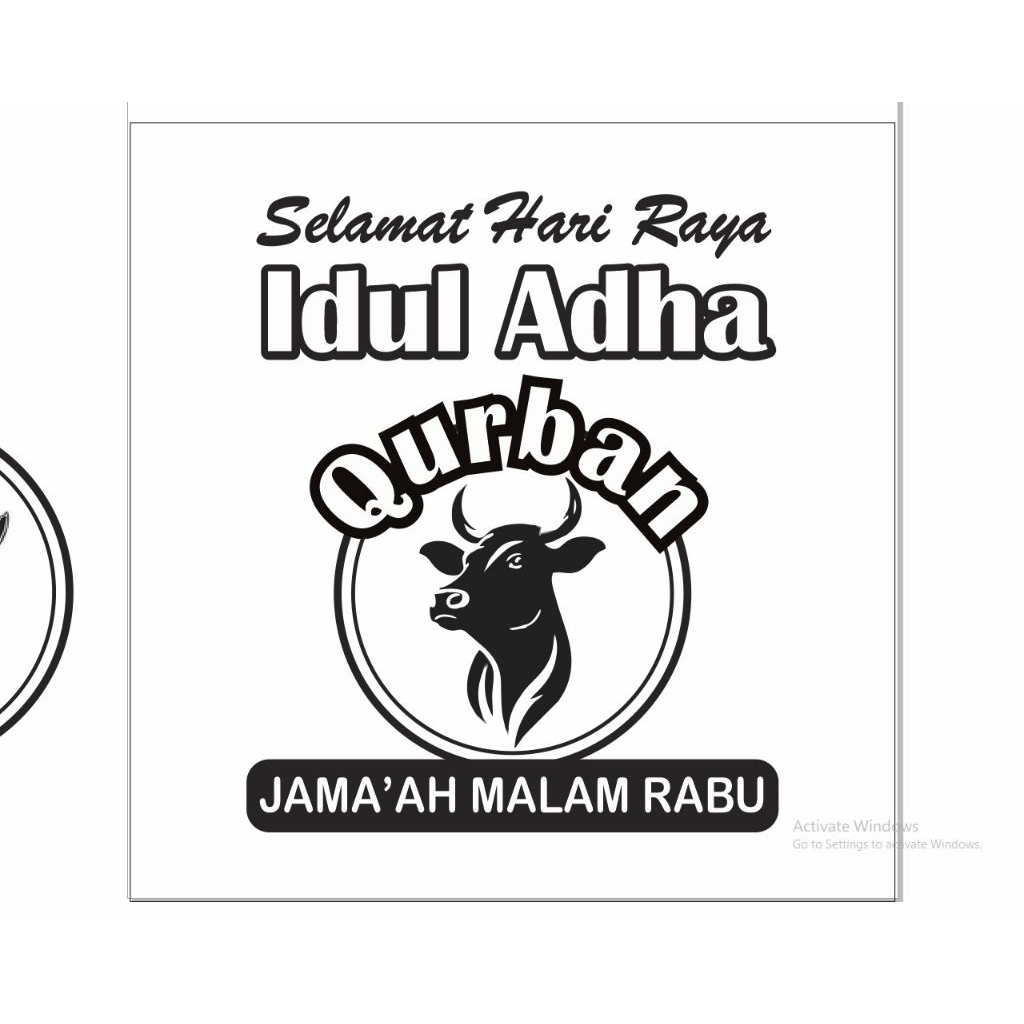 Kresek sablon idul Adha Qurban isi 40