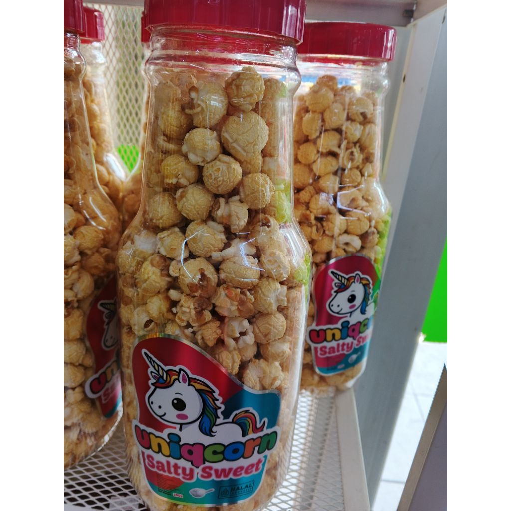 

popcorn asin manis/jagung/kemasan botol 260g