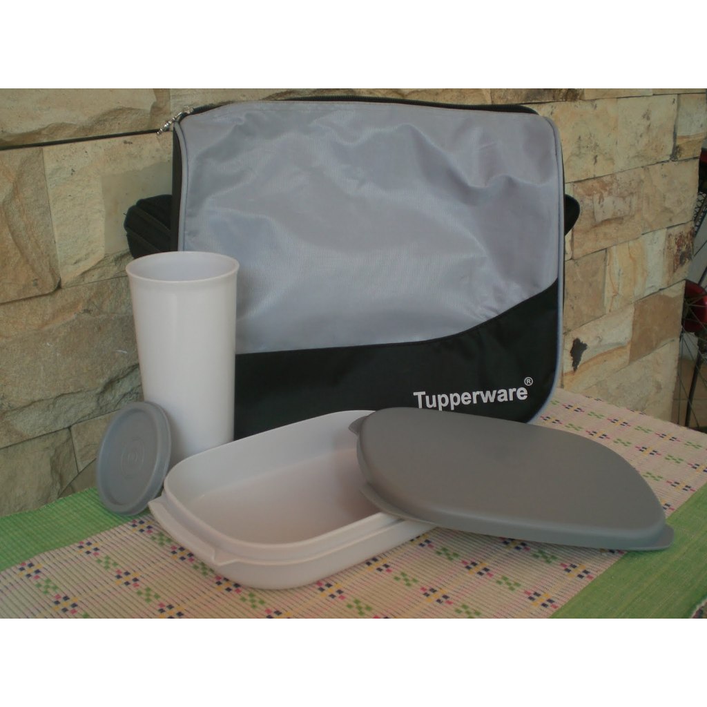 SALE  TUPPERWARE HANG OUT SET TAS WADAH BEKAL MAKAN ANAK SEKOLAH 99