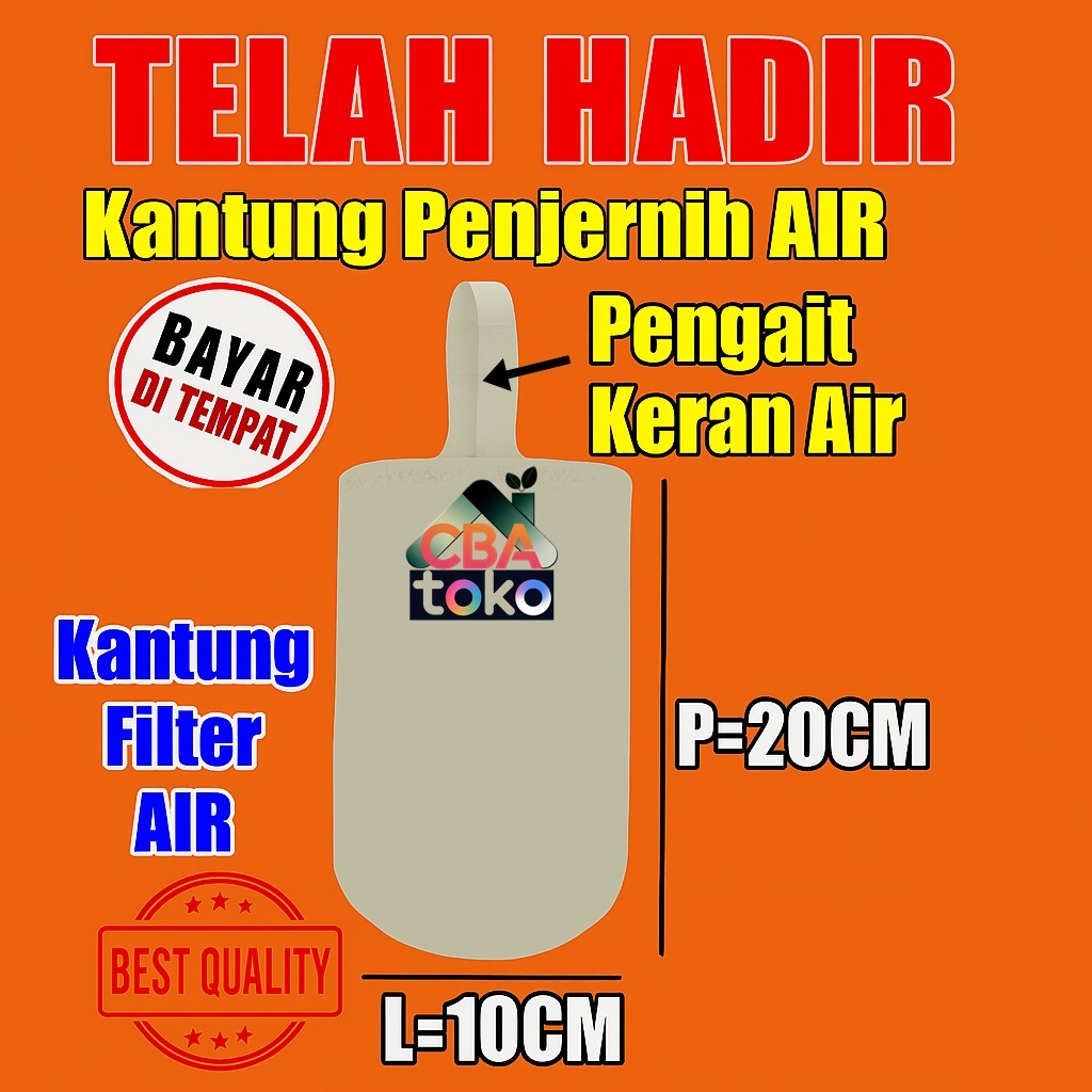 Filter Air Kain Untuk Keran & Toren Air Food Grade Menyaring Air Dan Melindungi Kesehatan Keluarga