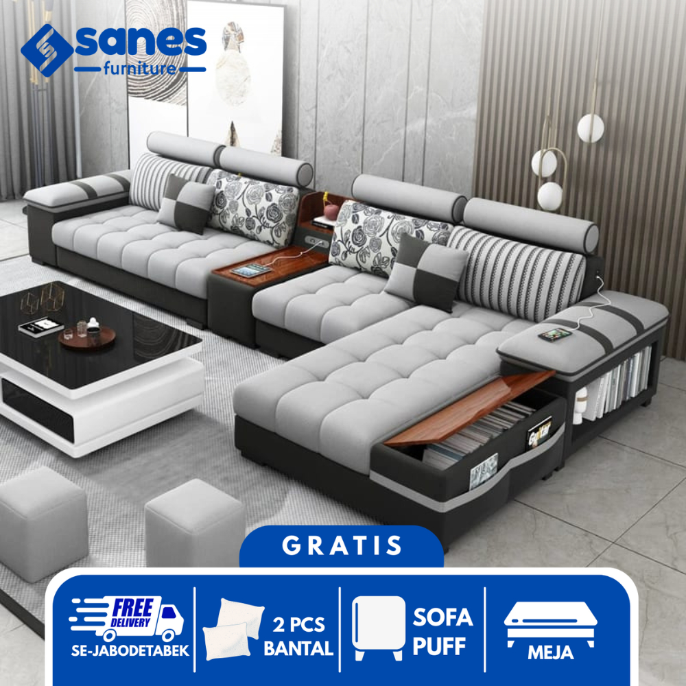 Promo Sofa Ruang Tamu Minimalis Modern L Sudut Jumbo