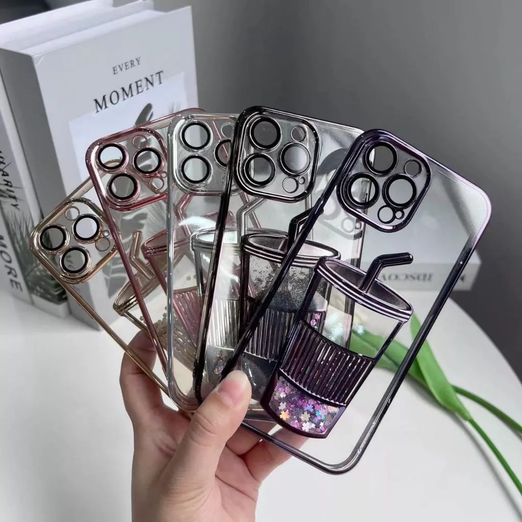 Mone hub Case iphone (Ip11,11pro,11promax,12,12pro,12promax,13,13pro,13promax,14,14proma)Gliter milk