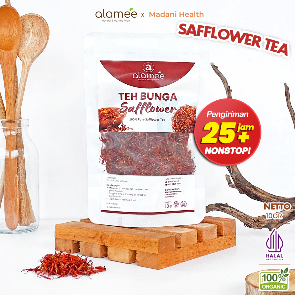 

ALAMEE Teh Bunga Safflower Herbal Tea Original Organik 10gr Alami Siap Seduh Minum Minuman