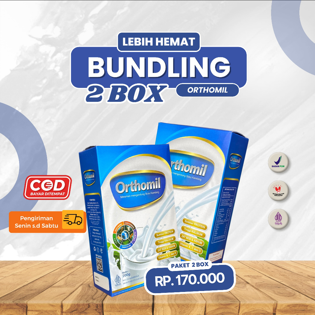 

(PAKET HEMAT) 2 Susu Orthomil Suplemen untuk Tulang dan Sendi
