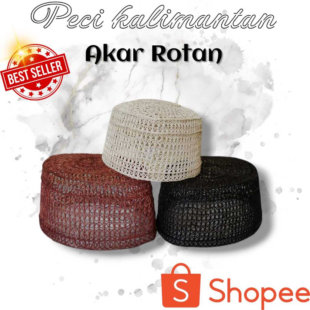 Peci Rotan Akar Jangang Peci Asli Kalimantan Original TERMURAH 