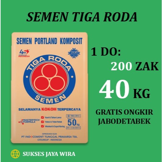 Semen Tiga Roda 40kg / Semen 3roda 40kg / Semen Tigaroda 40kg