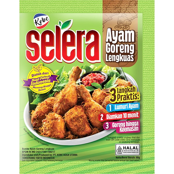 

Kobe Bumbu Instan Selera Ayam Goreng lengkuas 80gr