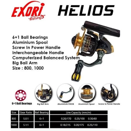 Reel Pancing EXORI Hellios SW 1000 2000 3000 4000 5000 | Reel Spinning Original Kuat Halus