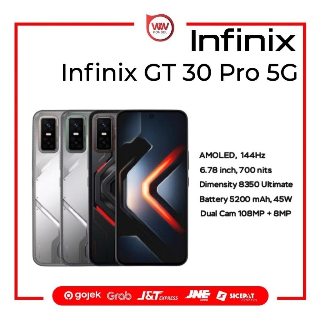 Hp Infinix GT 30 Pro 5G Ram 8GB Internal 256GB Garansi Resmi