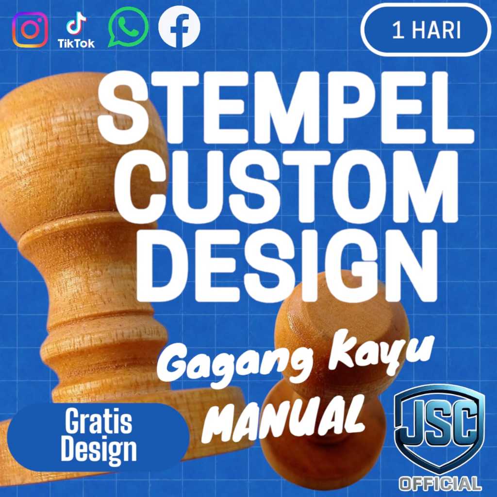 

Stempel Kayu Manual / Manual / Stamp / Stempel Toko /Stempel Logo / Stempel Kantor