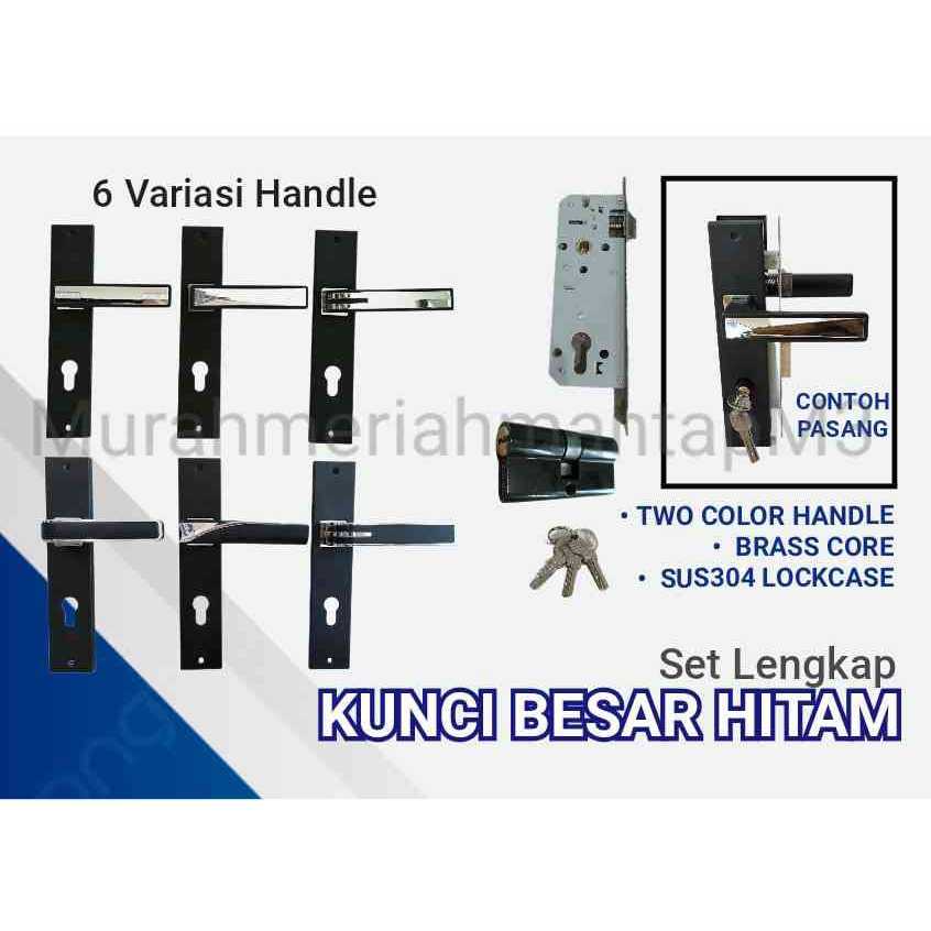 KUNCI PINTU HITAM / KUNCI BESAR / HANDLE KUNCI PINTU