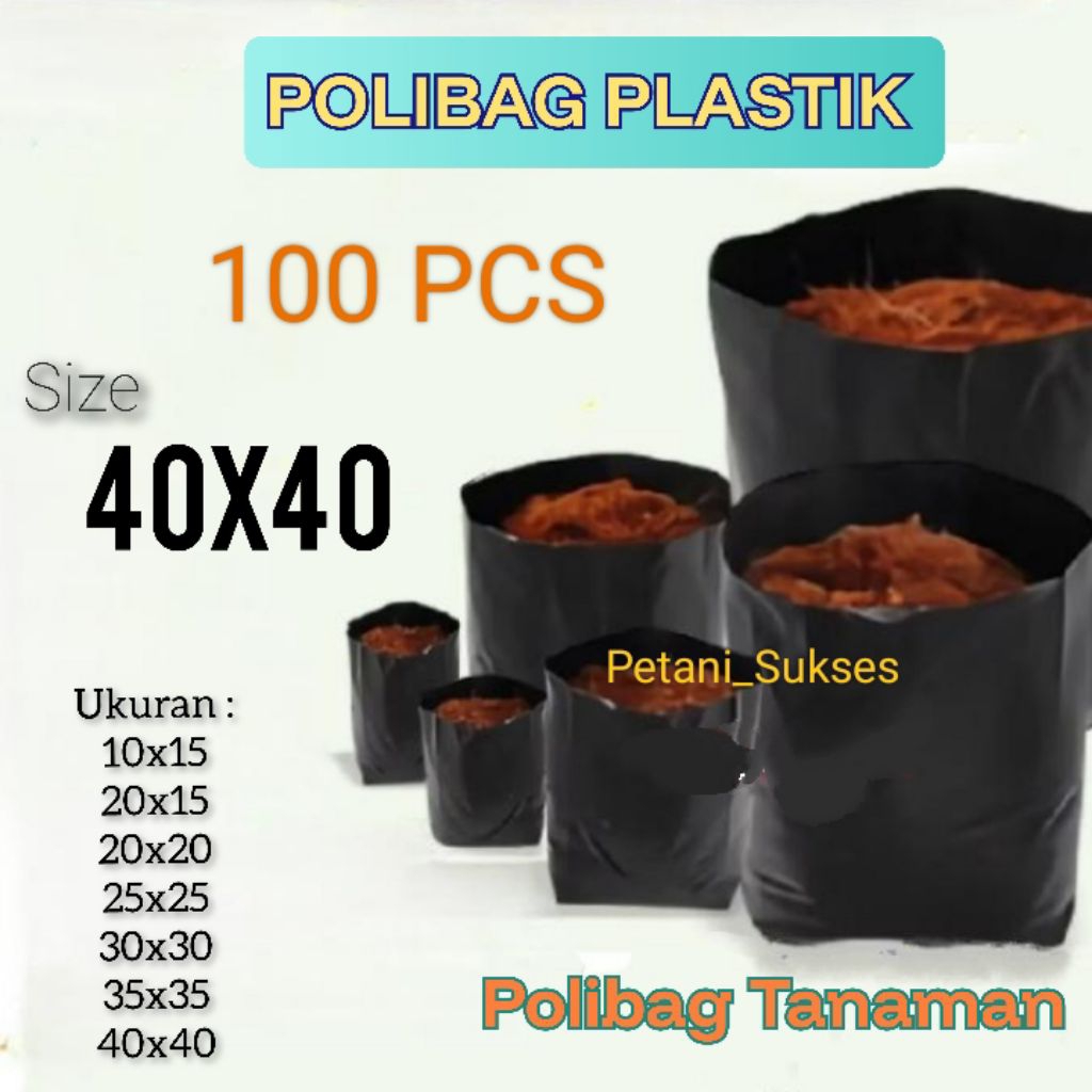Polibag Ukuran 40cmx40cm Polibag Plastik Polibag Tanaman