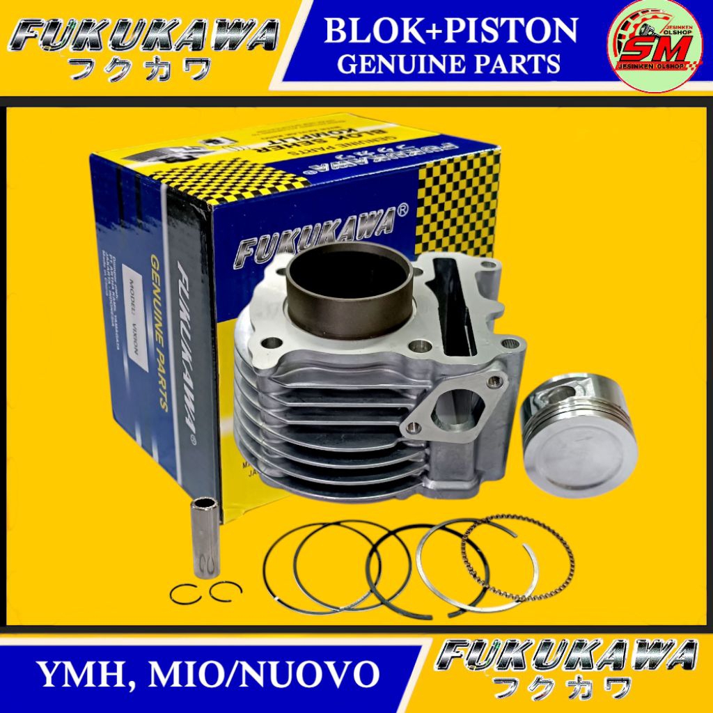 Blok Seher+Piston Set Paket Yamaha Mio/Nuovo Fukukawa