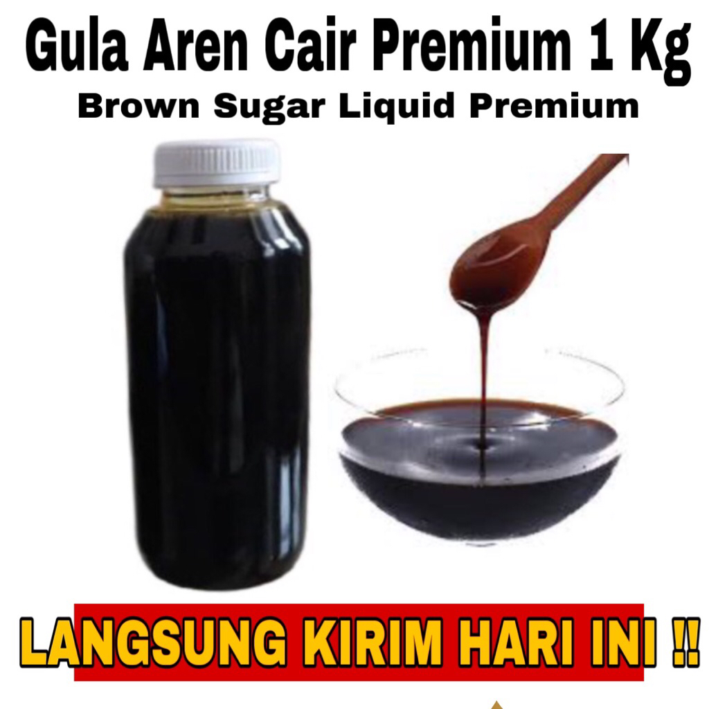 

Gula Aren Cair Premium Kental 1kg Terlaris Brown Palm Sugar Liquid