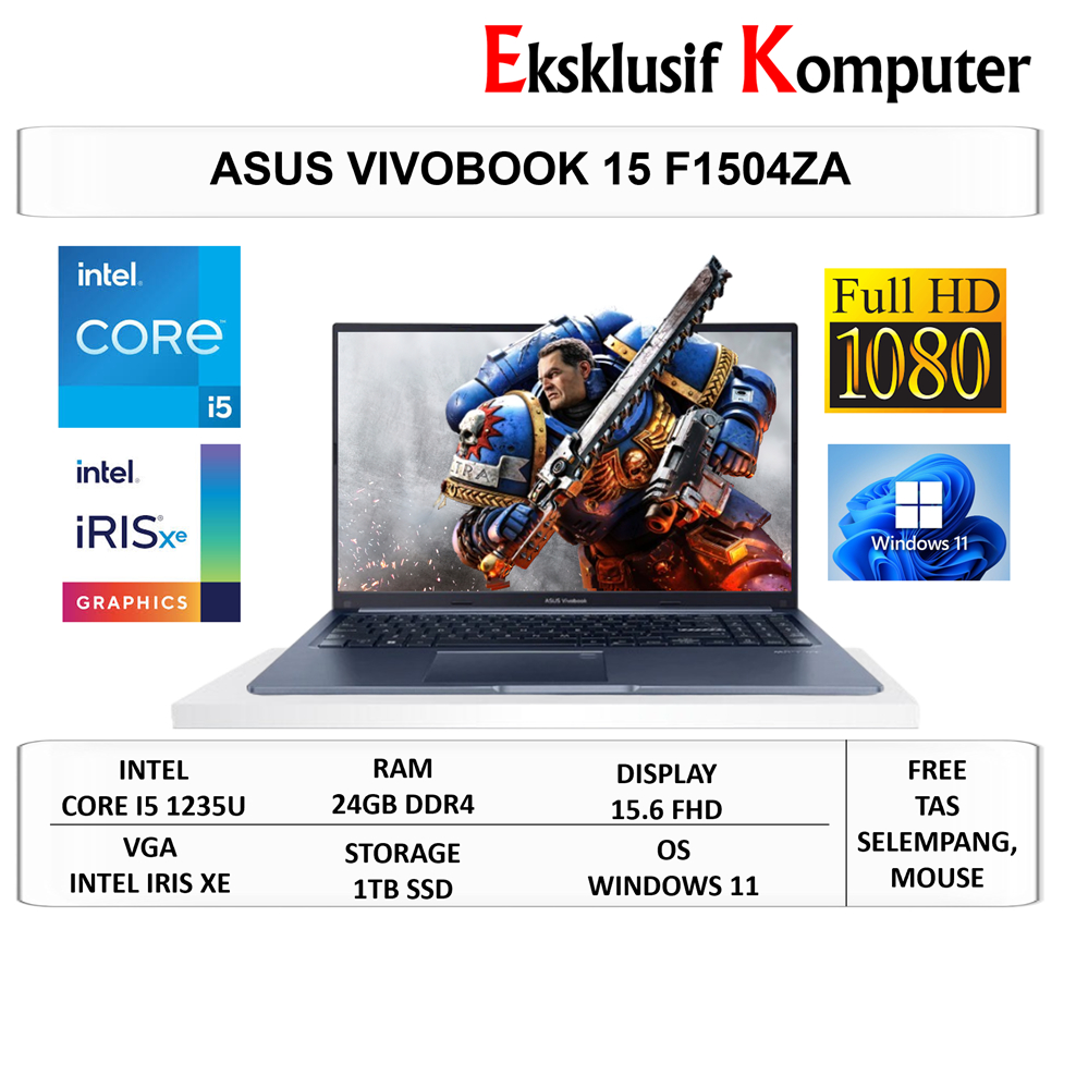 Laptop ASUS Vivobook 15 F1504ZA i5 1235U 24GB 1TB SSD 15.6" FHD Windows 11