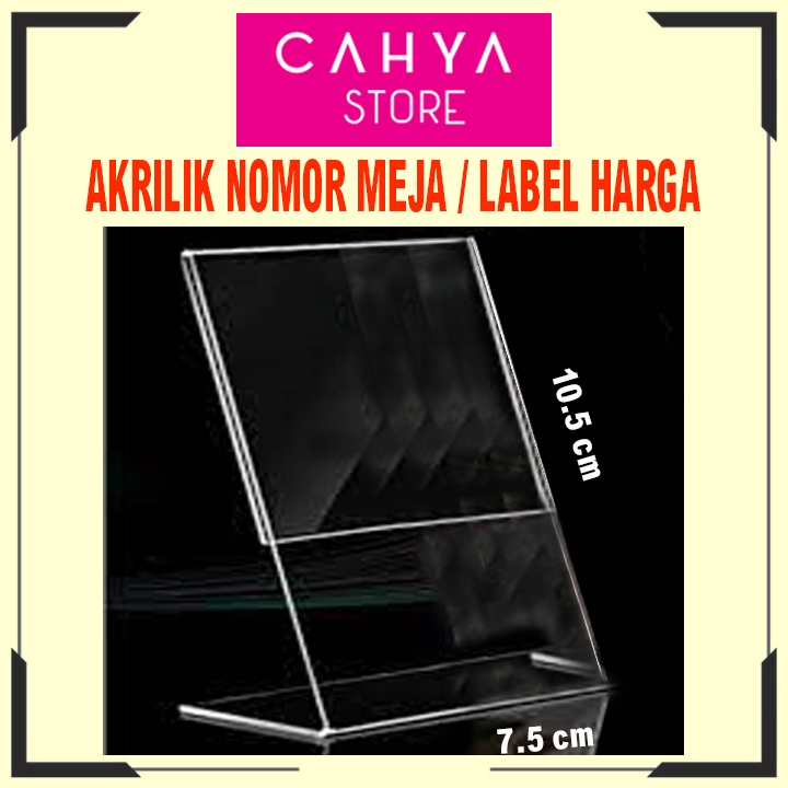 

AKRILIK TENT HOLDER / AKRILIK BROSUR / AKRILIK NOMOR MEJA L PORTRAIT L A7 2MM