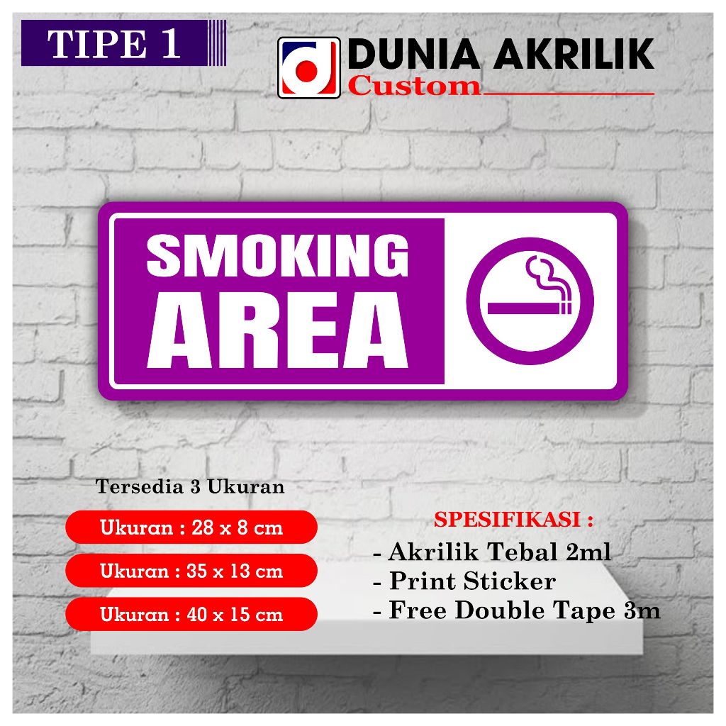 Akrilik Smoking Area Tipe 1 Acrylic Smoking Area Custom Akrilik