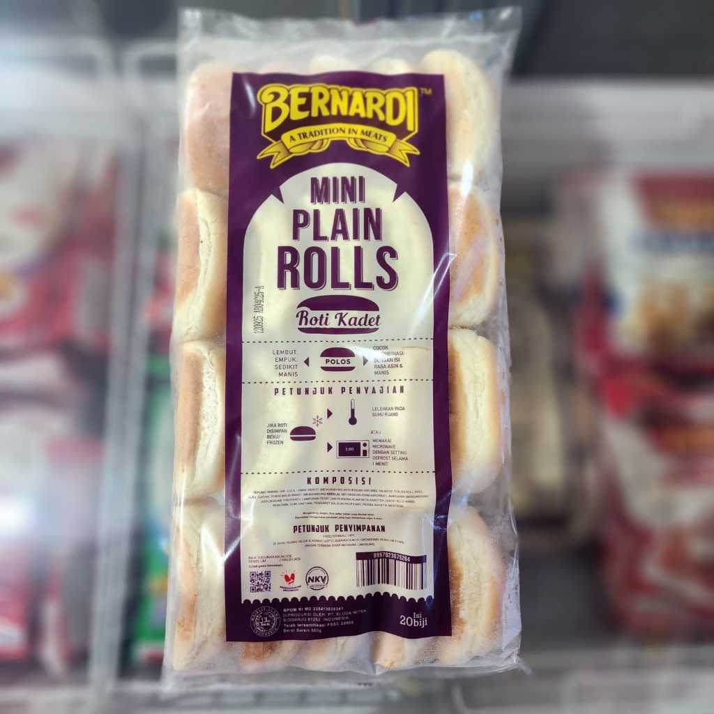 

Bernardi MIni Plain Roll ( Roti hotdog kecil ) isi 20 pcs