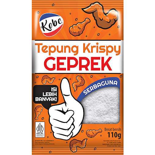 

Kobe Tepung Krispy Geprek Serbaguna 110gr / Tepung Geprek Krispy Serbaguna Kobe