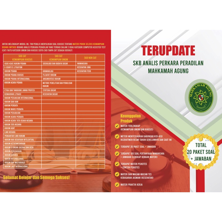 KODE B53V TERUPDATE SKB ANALIS PERKARA PERADILAN APP MA