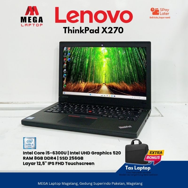 Lenovo ThinkPad X270 Laptop Touchscreen Core i5-6300U Ram 8 SSD 256