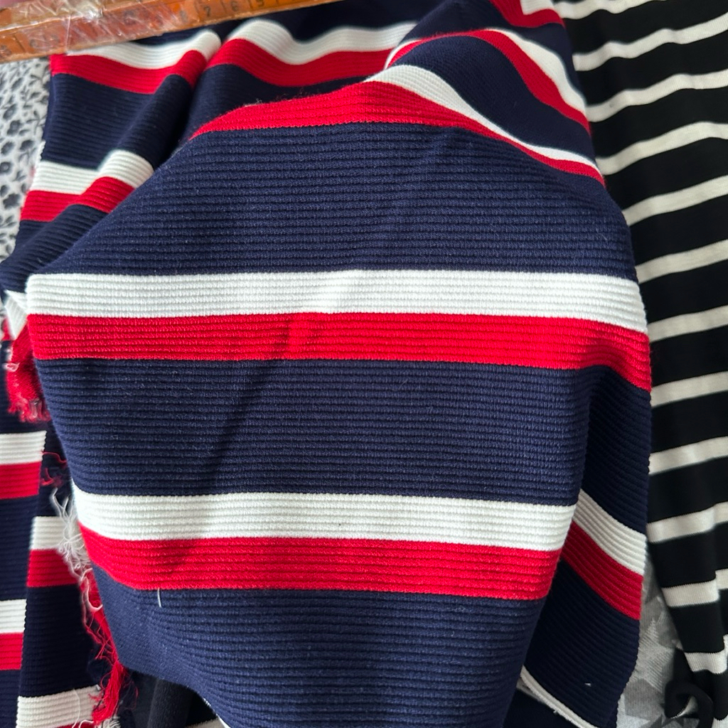 Kain Katun Rib Salur Premium Kain Rib motif Import