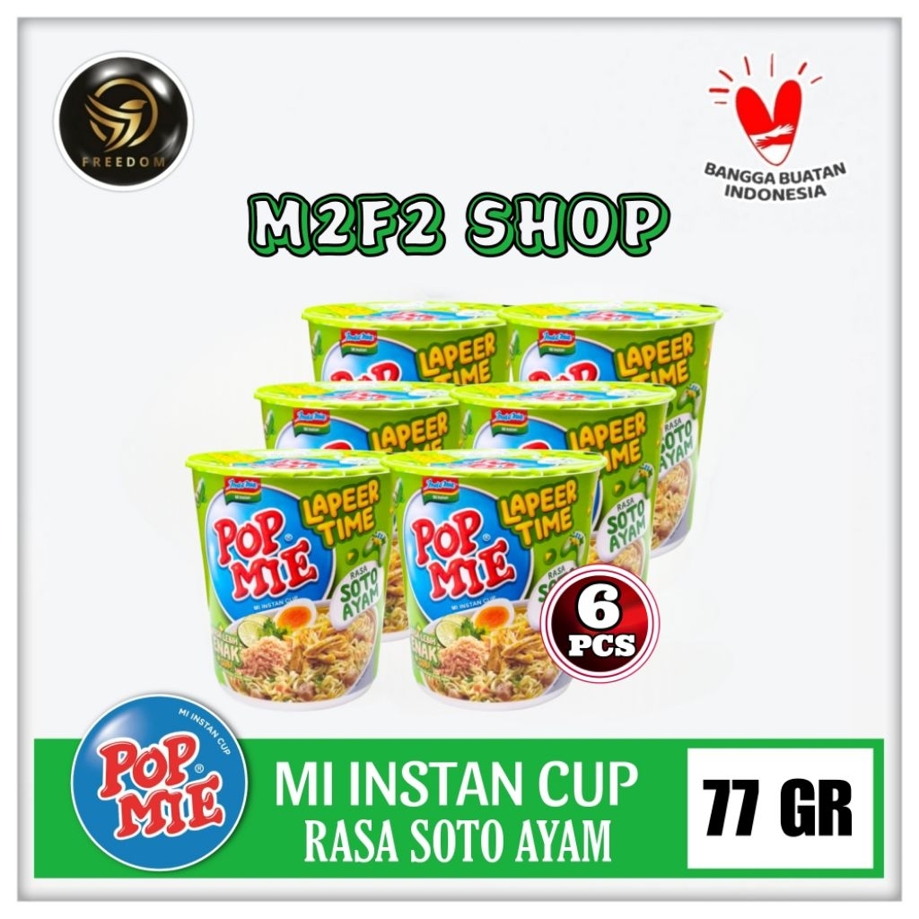 

POP MIE | Mi Instan Cup Kuah Rasa Soto Ayam Serbuk Koya - 77 gr (Kemasan 6 Pcs)