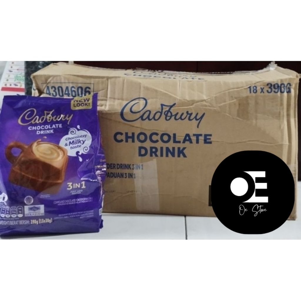 

Cadbury Chocolate Drink 3in1 Original Thailand 18 x 13Sachets x 30Gram 1Dus Ready (18Bgks x 390Grm)