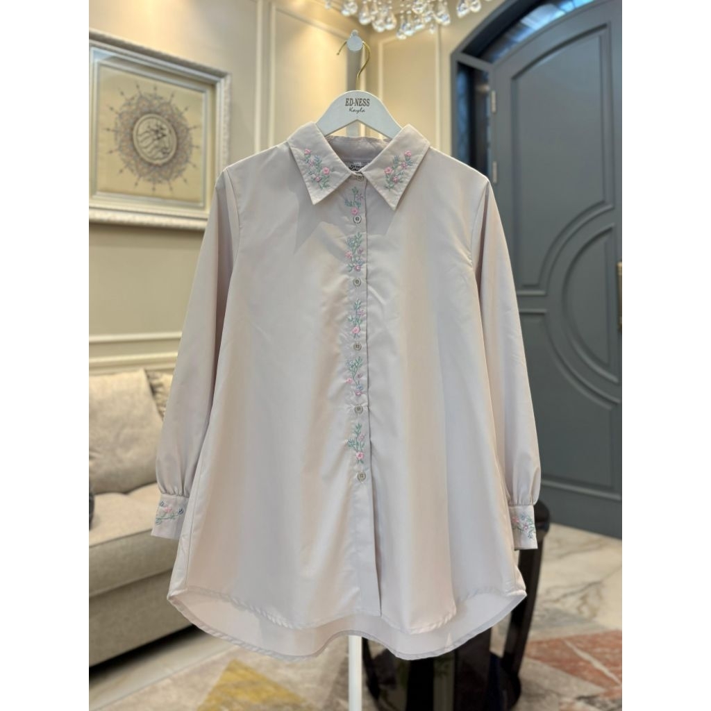 Kemeja Katun Ima tuyobo Mix sulam  handmade ori by Edness kayla