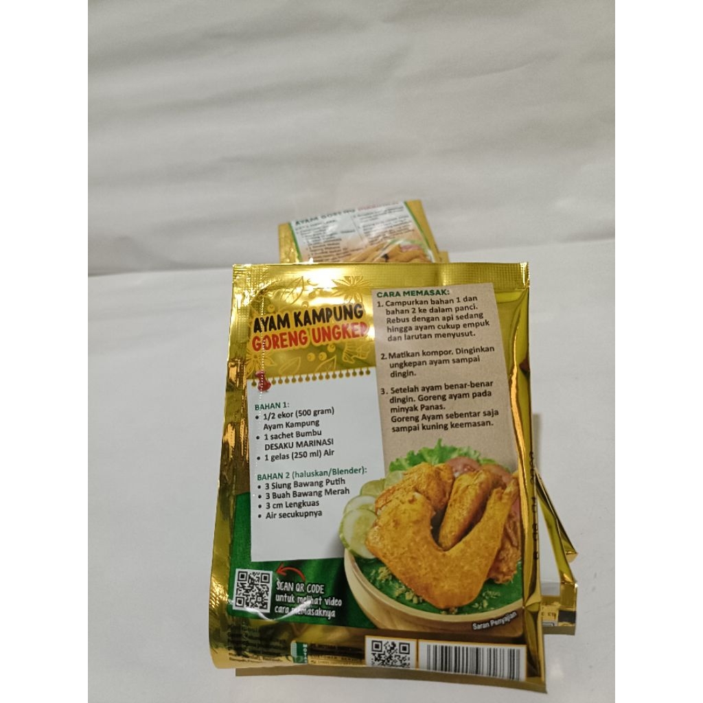 

Desaku Marinasi Ayam Ikan dan aneka gorengan lainnya 25 gr || 1 rent isi 12 pcs