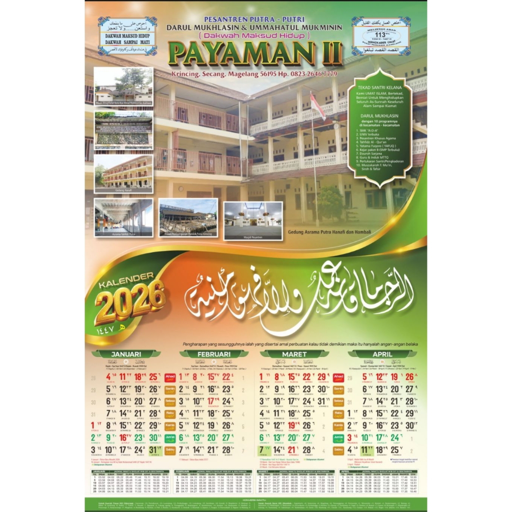 

Kalender 2026 Payaman 2 lengkap Jawa islami Masehi Hijriyah