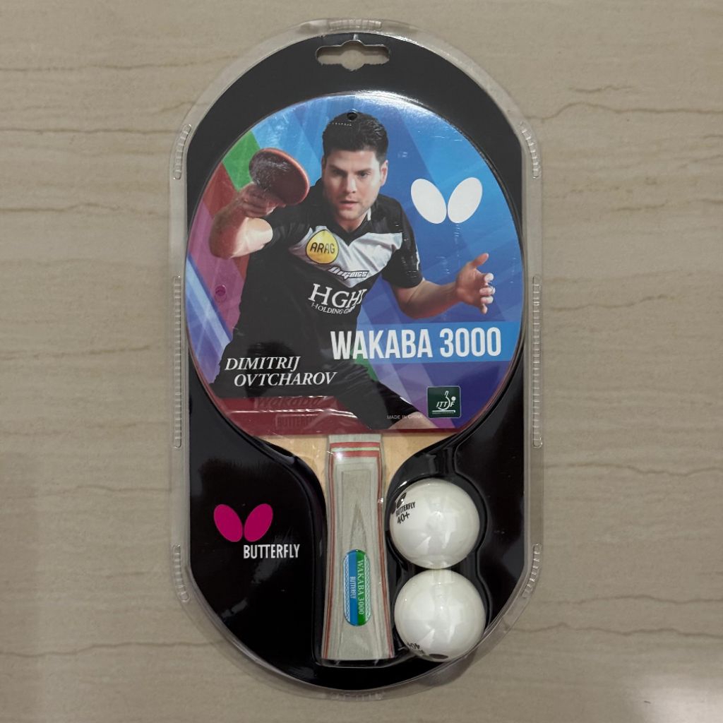 Bat Pingpong Bet Pingpong Butterfly WAKABA 3000 Butterfly ORIGINAL