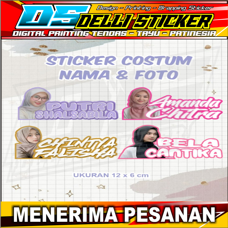 

Stiker Printing Gambar Dan Kata Kata Ukuran 12x7cm Bisa Bebas Riques